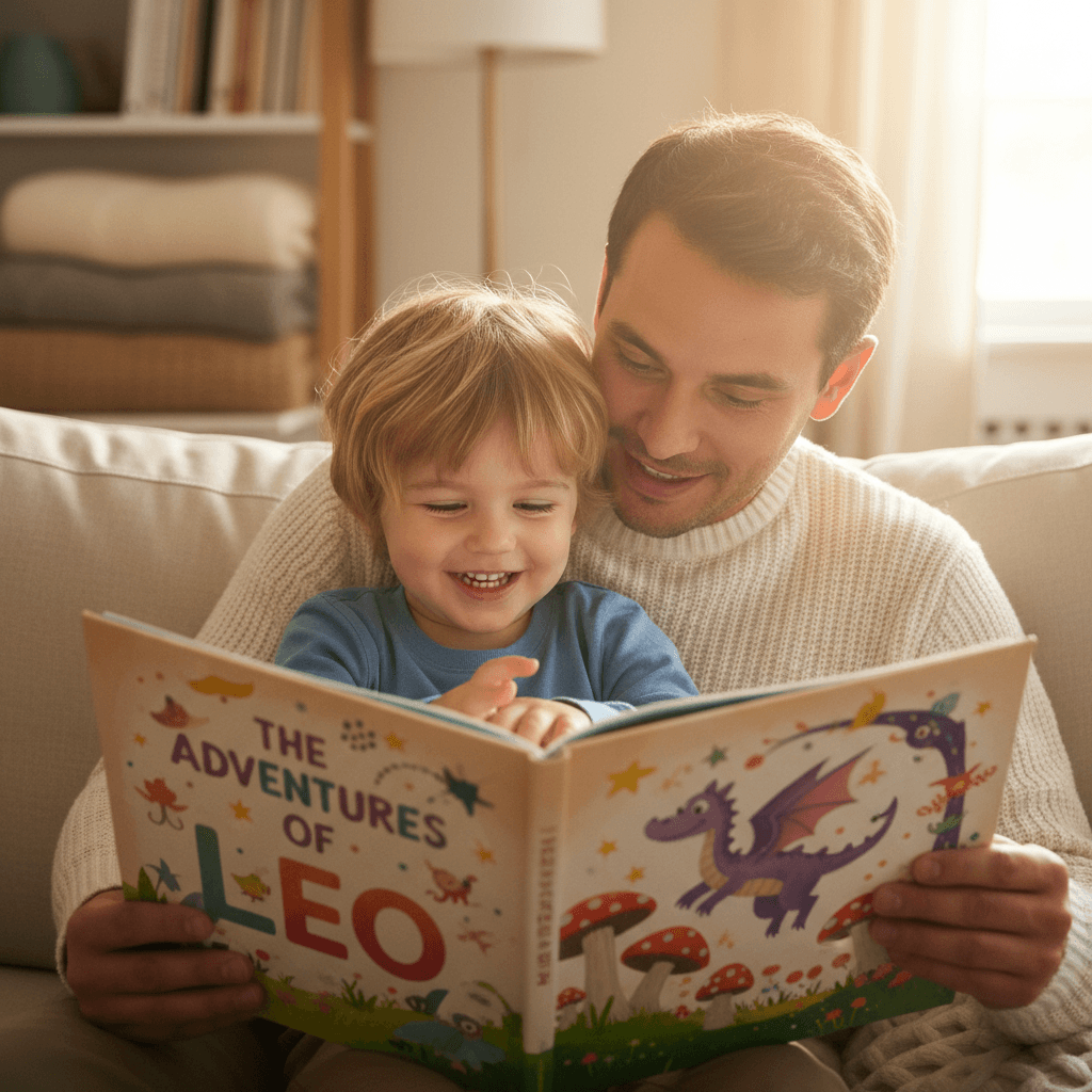 Parent and child having a supportive conversation at home